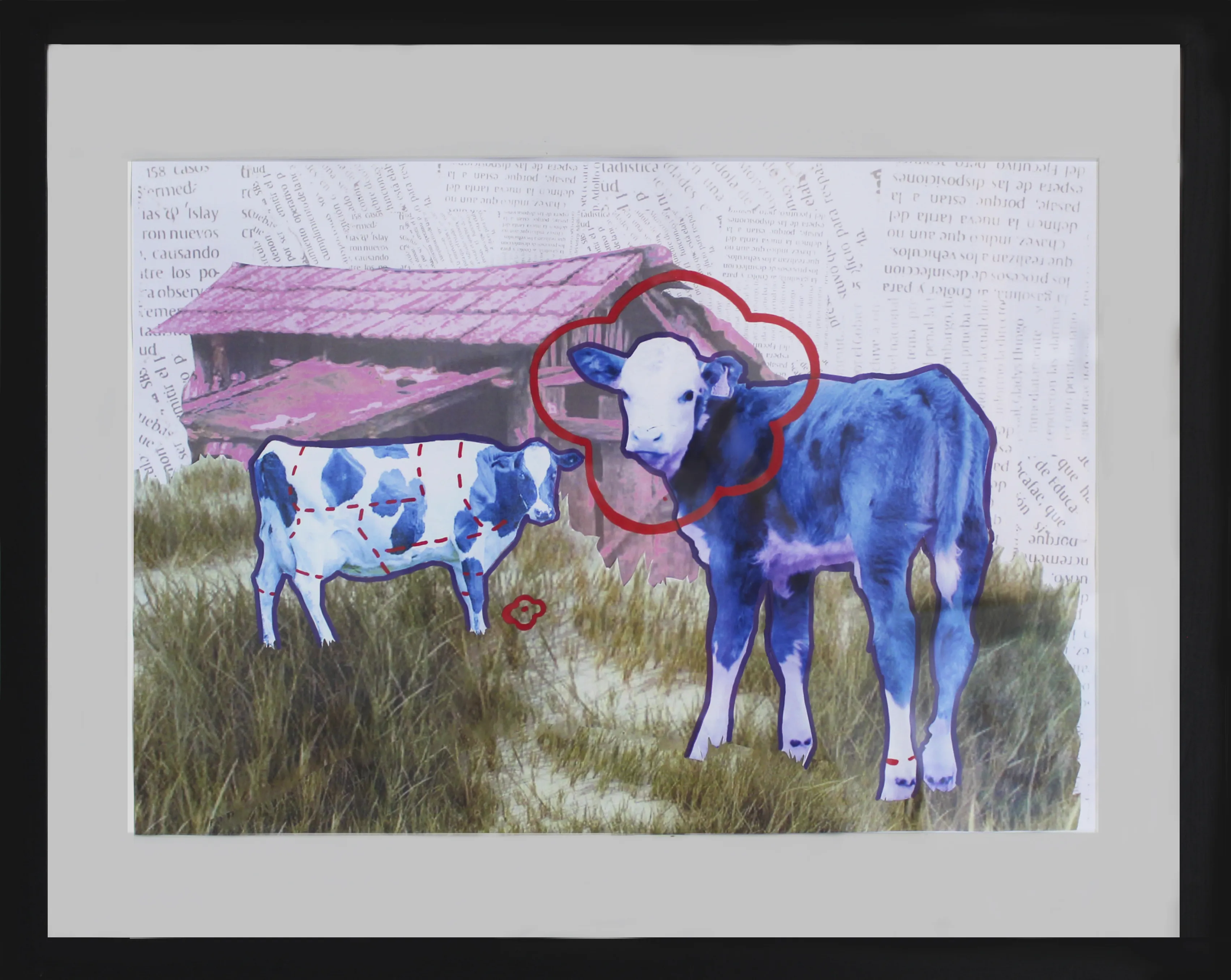 Image of Generation by Alina Sladkovska, size: 50/70, made of collage and acrylic markers, Graphics medium, from Kyiv, part of the Collage series Photo 1 of 2.