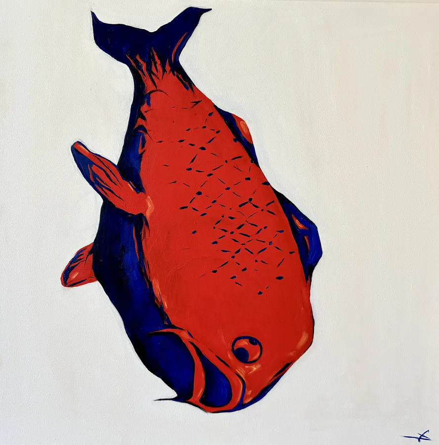 Image of Cramped 2 by Alina Sladkovska, size: 70x70, made of oil on canvas, Painting medium, from Ukraine, Kyiv, part of the Cramped series, priced at $200