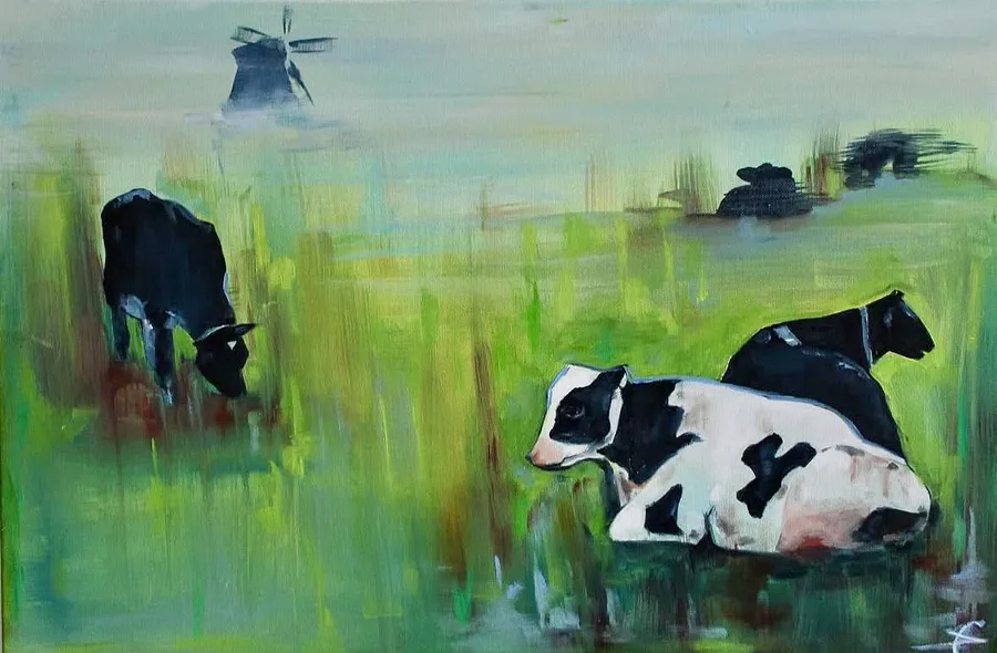 Image of Untitled by Alina Sladkovska, size: 50x70, made of oil on canvas, Painting medium, from Ukraine, Kyiv, part of the Oil series, priced at $70